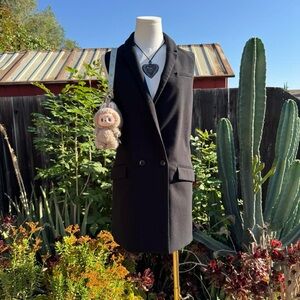 Banana Republic Black Sleeveless blazer dress